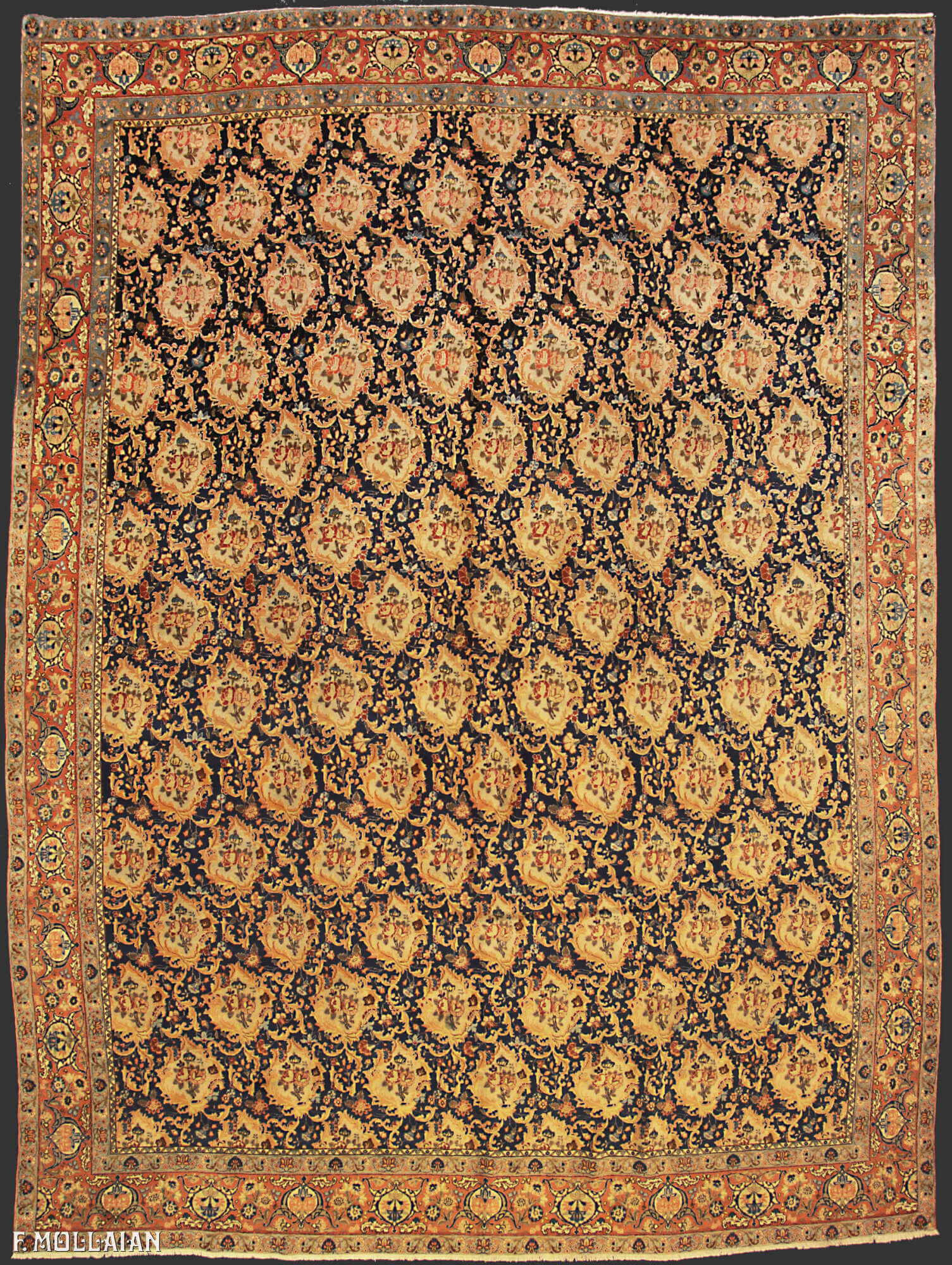 Antique Persian Tabriz Carpet (432x322 cm)